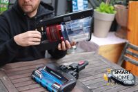 The Shark Anti Hair Wrap Flexology cordless vacuum cleaner is seen.