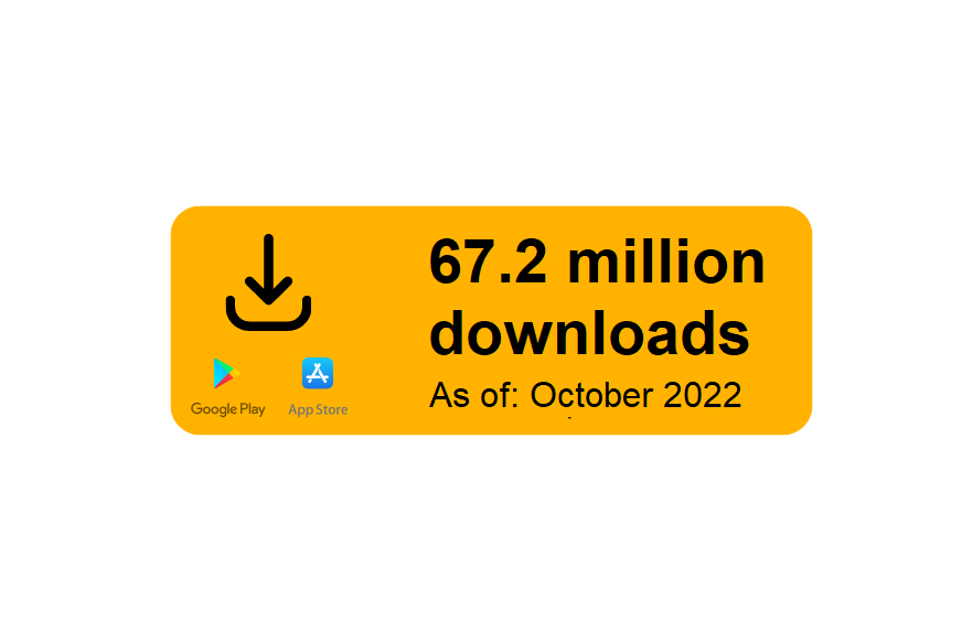 A graph showing the number of BeReal downloads.