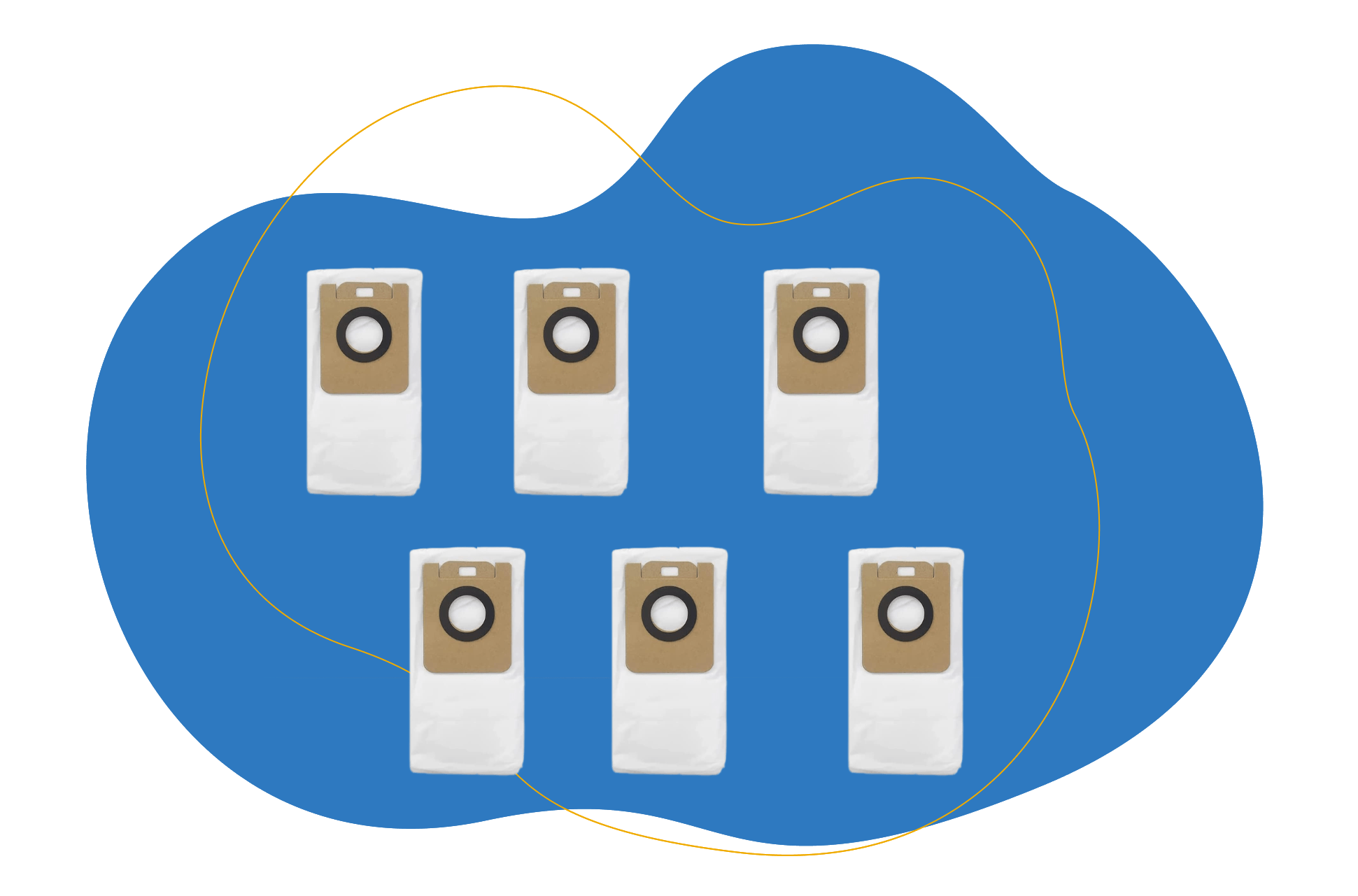 Six dust bags for the base station of the Dreame L10s Ultra can be seen.