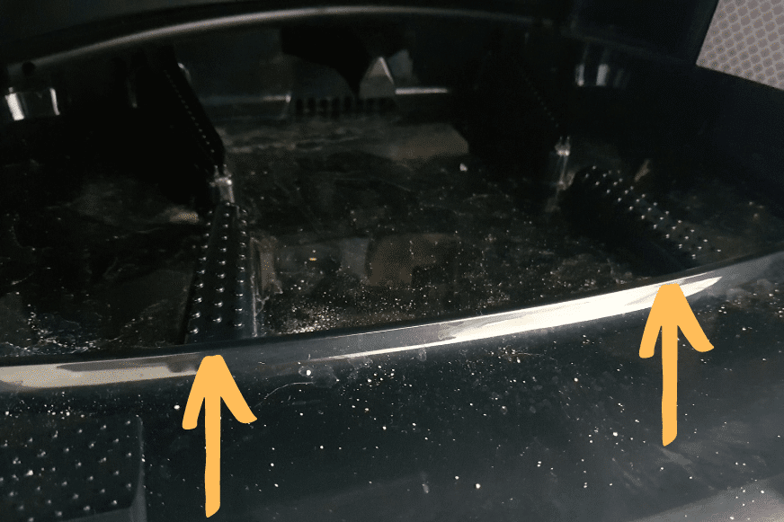 A close-up of the Ecovacs Deebot X1 OMNI mop cleaning station's textured panel.