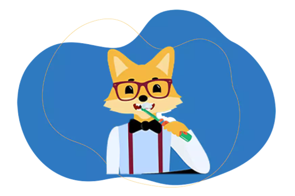 Smart Home Fox with electric toothbrush.