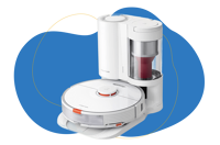The Roborock S7 with the mopping plate from below