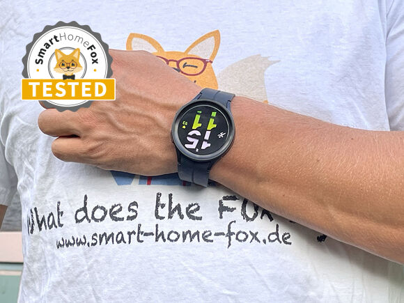 You can see the Samsung Galaxy Watch 5 being worn.