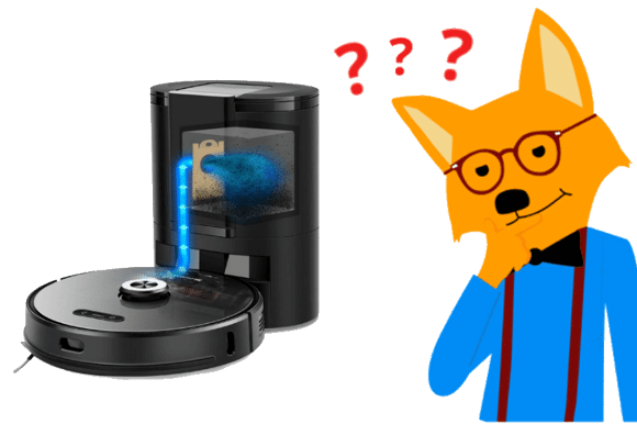 Robot vacuums with a self-emptying base