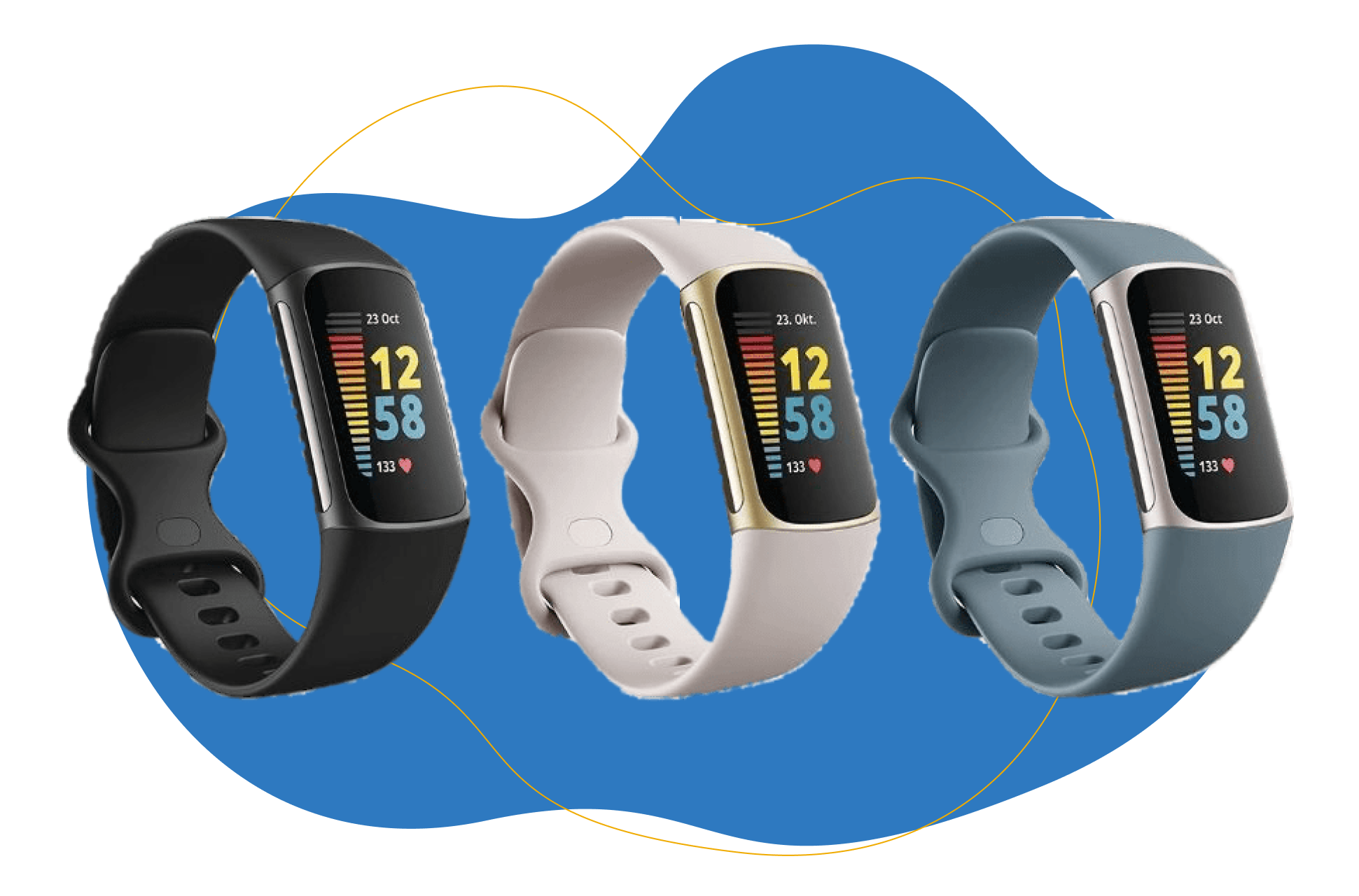 You can see the Fitbit Charge 5.