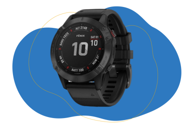 You can see the Garmin Fenix 6 Pro.