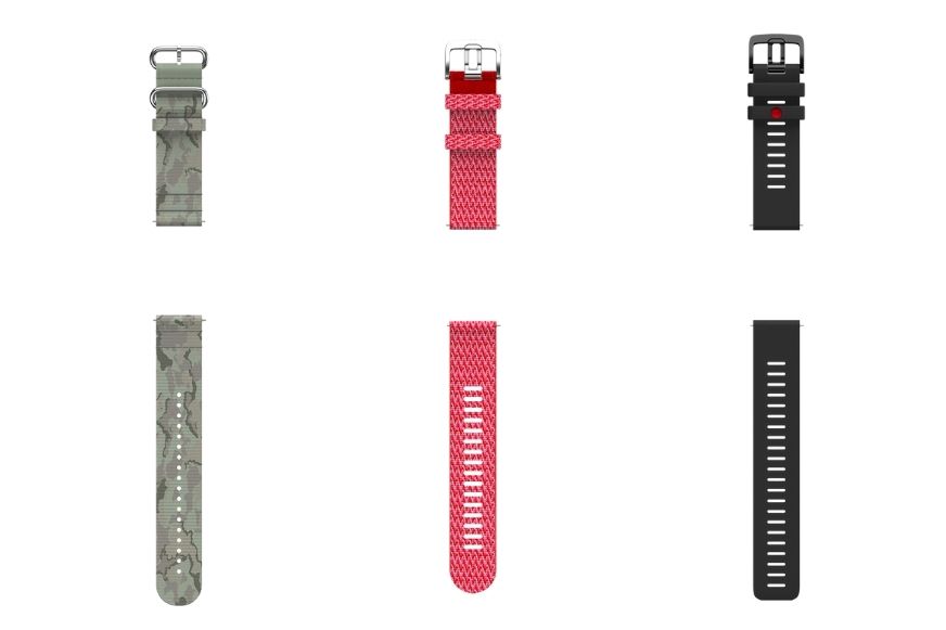 You can see the Polar Grit X's interchangeable watch bands.