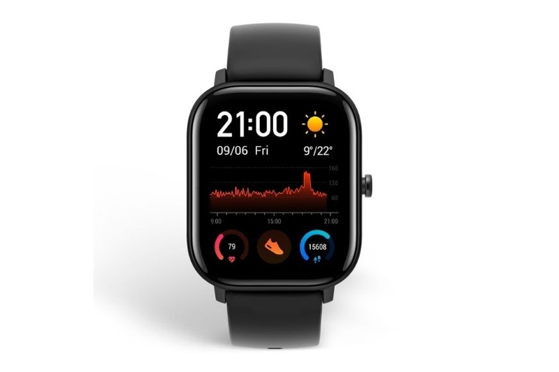 You can see the Amazfit GTS.