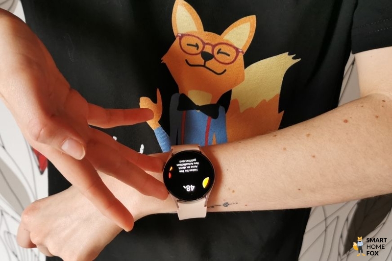 You can see how the body analysis is carried out on the smartwatch.