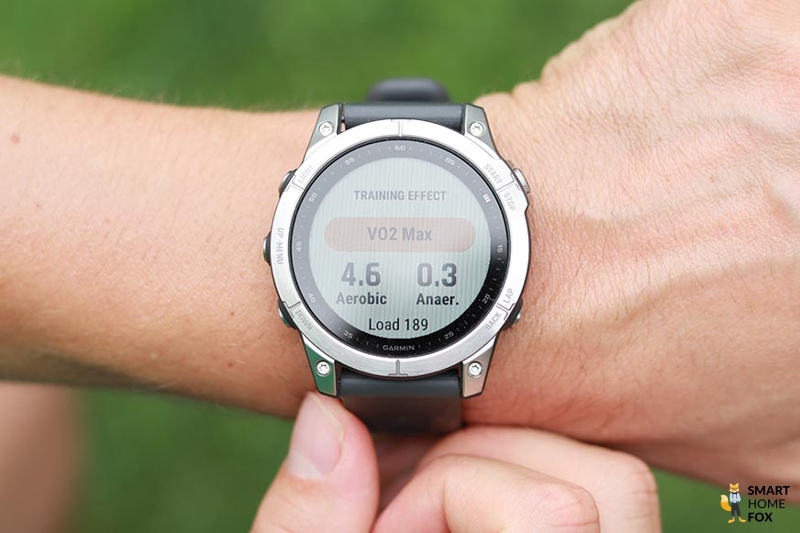 Information about the training you have completed is displayed on the smartwatch.
