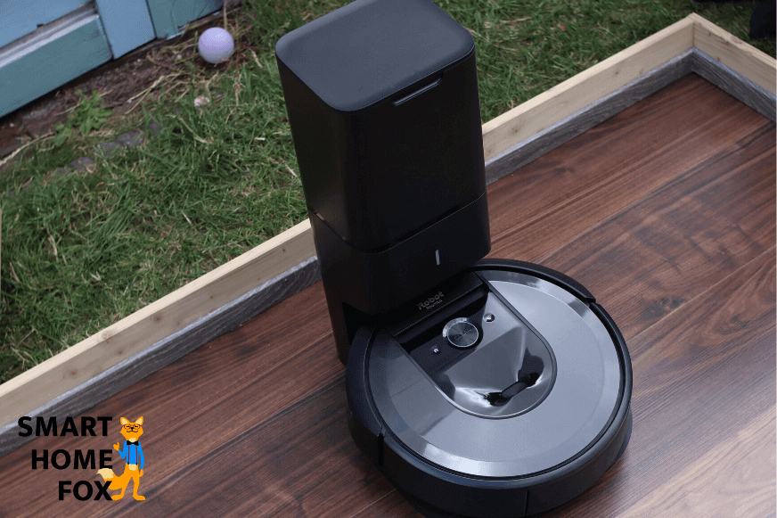 iRobot Roomba i7+ standing at a clean base