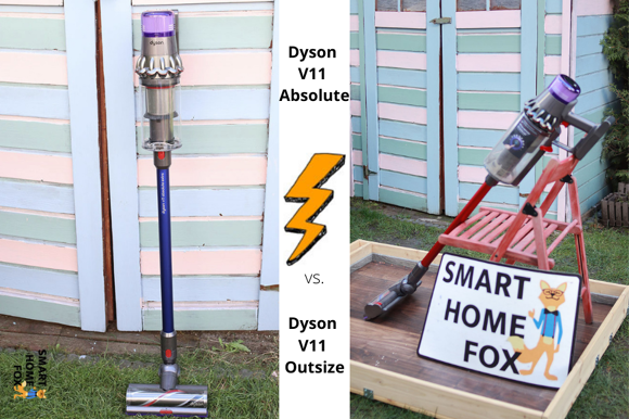Comparison of Dyson V11 Absolute Extra vs V11 Outsize